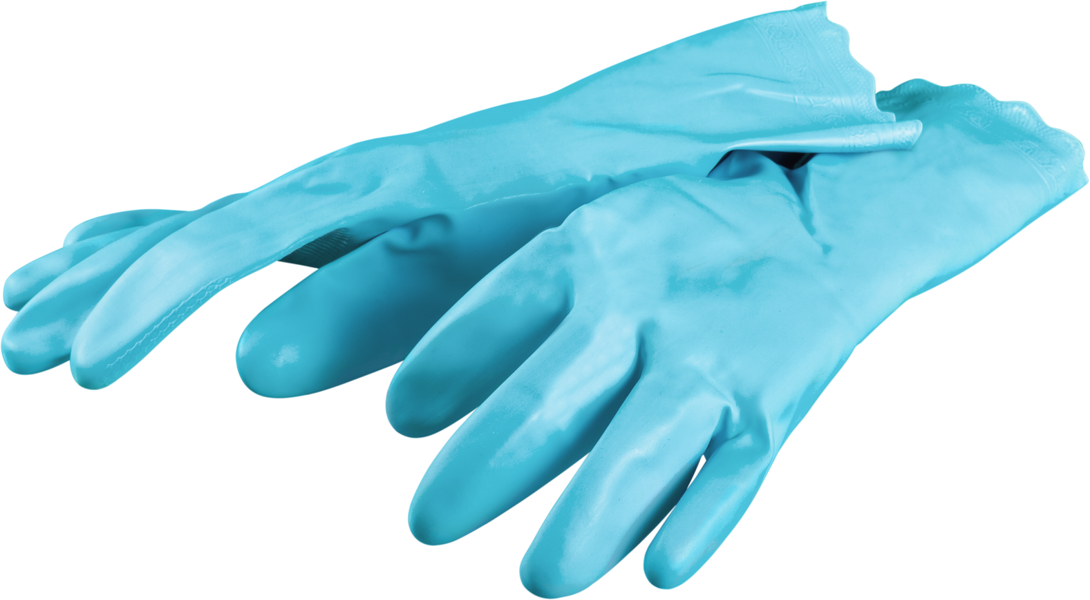 Blue Rubber Gloves - Isolated